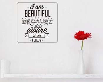I am Beautiful Quotes Wall  Art Stickers